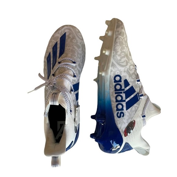 Adidas Adizero Reign Young King Football Cleat Blue Floral size 9.5 #FU6707 - Picture 2 of 13